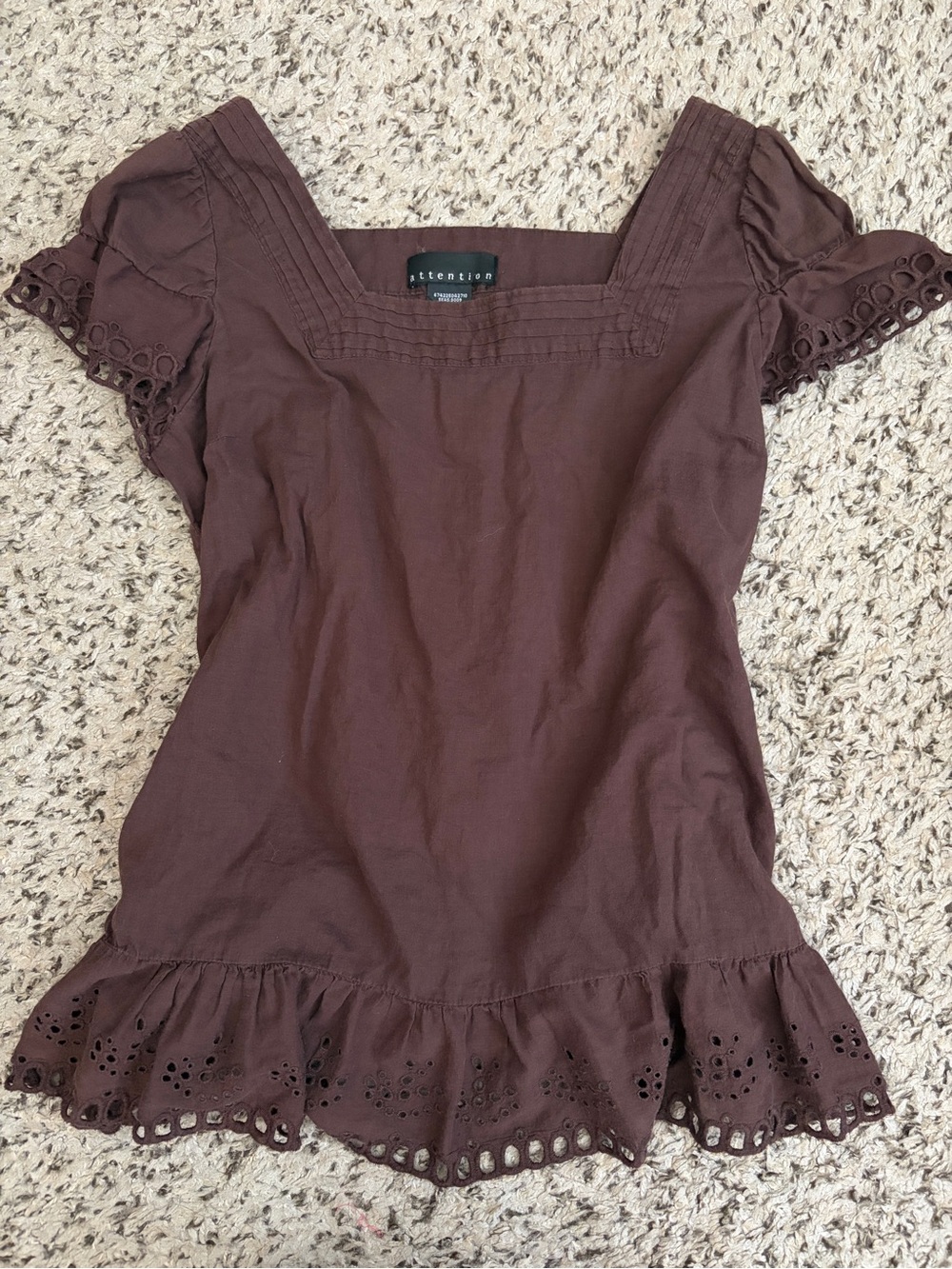 Vintage y2k eyelet babydoll top